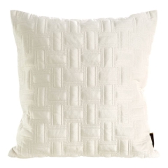 POSZEWKA PROSTOKĄTY WELUR VELVET 45X45 CM KREMOWA