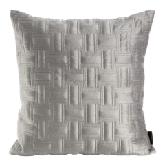 POSZEWKA PROSTOKĄTY WELUR VELVET 45X45 SREBRNY