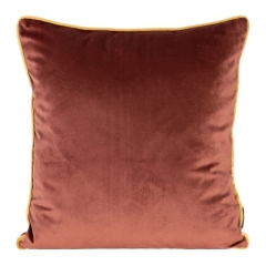 POSZEWKA WELUR VELVET 45X45 CM CEGLANA RUDA