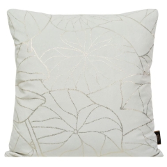 POSZEWKA WELUR VELVET WZÓR 45X45 CM BIAŁA