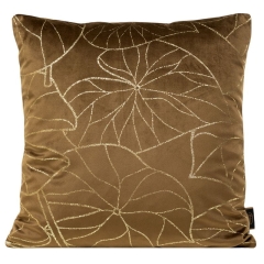 POSZEWKA WELUR VELVET WZÓR 45X45 CM BRĄZOWA