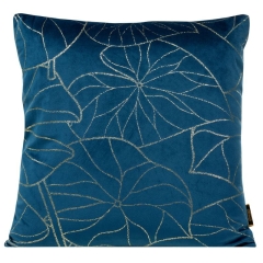 POSZEWKA WELUR VELVET WZÓR 45X45 CM GRANATOWA
