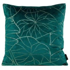 POSZEWKA WELUR VELVET WZÓR 45X45 CM TURKUSOWA