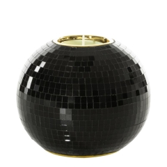 12X10 CM BLACK HEATER BALL CANDLE