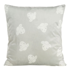 POSZEWKA WELUR VELVET 45X45 SREBRNA DLA DZIECI
