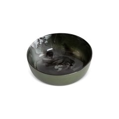 SZKLANA MISA DEKORACYJNA MISKA 16X6 CM ZIELONA
