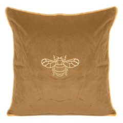 POSZEWKA PSZCZOŁA WELUR VELVET 45X45 CM ZŁOTA