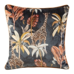 POSZEWKA WELUROWA VELVET Z NADRUKIEM 45X45 GRANAT
