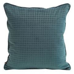 POSZEWKA PEPITA WELUR VELVET 40X40 CM TURKUSOWA