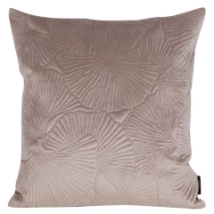 POSZEWKA WYTŁACZANA VELVET WELUR 45X45 CM BEŻOWA