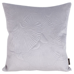 POSZEWKA WYTŁACZANA VELVET WELUR 45X45 CM SREBRNA