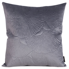 POSZEWKA WYTŁACZANA VELVET WELUR 45X45 CM SZARA