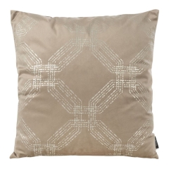 POSZEWKA WELUR VELVET SYMETRYCZNA 45X45 CM SZARA