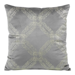 POSZEWKA WELUR VELVET SYMETRYCZNA 45X45 SREBRNA