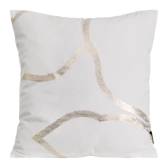 POSZEWKA WELUR VELVET WE WZORY 45X45 CM BIAŁA