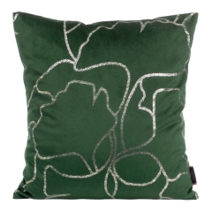 POSZEWKA WELUR VELVET WE WZORY 45X45 CM CZIELONA