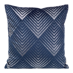 POSZEWKA WELUR VELVET WE WZORY 45X45 CM GRANATOWA