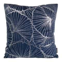 POSZEWKA WELUR VELVET WE WZORY 45X45 CM GRANATOWA