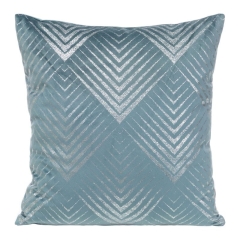 POSZEWKA WELUR VELVET WE WZORY 45X45 CM NIEBIESKA