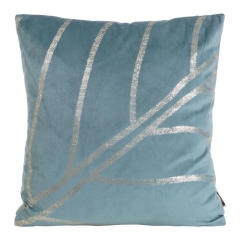 POSZEWKA WELUR VELVET WE WZORY 45X45 CM NIEBIESKA