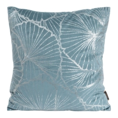 POSZEWKA WELUR VELVET WE WZORY 45X45 CM NIEBIESKA
