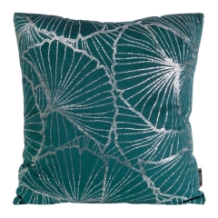 POSZEWKA WELUR VELVET WE WZORY 45X45 CM TURKUSOWA