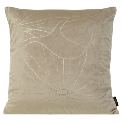 POSZEWKA WELUR VELVET WZÓR 45X45 CM BEŻOWA