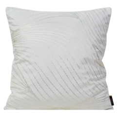 POSZEWKA WELUR VELVET WZÓR 45X45 CM BIAŁA