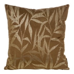 POSZEWKA WELUR VELVET WZÓR 45X45 CM BRĄZOWA