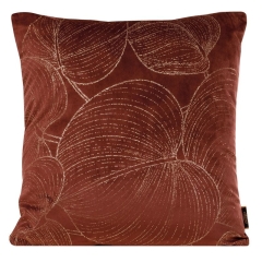POSZEWKA WELUR VELVET WZÓR 45X45 CM CEGLANA