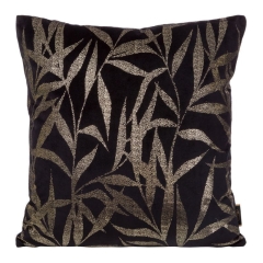 POSZEWKA WELUR VELVET WZÓR 45X45 CM CZARNA