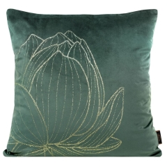 POSZEWKA WELUR VELVET WZÓR 45X45 CM MIĘTOWA