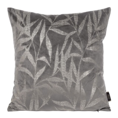 POSZEWKA WELUR VELVET WZÓR 45X45 CM SREBRNA