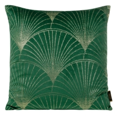 POSZEWKA WELUR VELVET WZÓR 45X45 CM ZIELONA