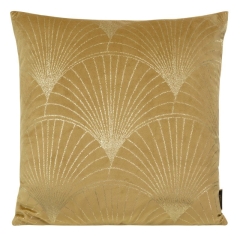 POSZEWKA WELUR VELVET WZÓR 45X45 CM ZŁOTA