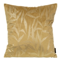 POSZEWKA WELUR VELVET WZÓR 45X45 CM ZŁOTA