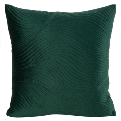 POSZEWKA WZÓR FALE WELUR VELVET 45X45 CM ZIELONA