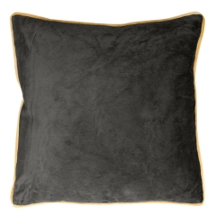 POSZEWKA OBSZYTA LAMÓWKĄ WELUROWA 45X45 CM CZARNA