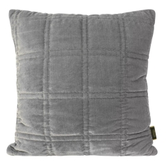 POSZEWKA GEOMETRYCZNA WELUR VELVET 45X45CM SREBRNA