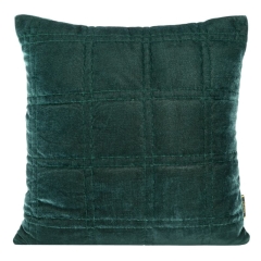 POSZEWKA KWADRATY WELUR VELVET 45X45 CM MIĘTOWA