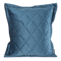 POSZEWKA PIKOWANA WELUR VELVET 45X45 CM GRANATOWA
