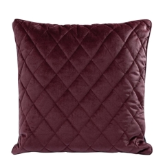 POSZEWKA PIKOWANA WELUR VELVET 45X45 CM BORDOWA