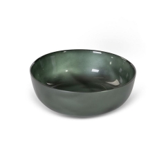 SZKLANA MISA DEKORACYJNA MISKA 21X7 CM ZIELONA
