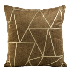POSZEWKA WELUR VELVET LAMÓWKA 45X45 CM BRĄZOWA