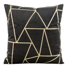 POSZEWKA WELUR VELVET TRÓJKĄTY 45X45 CM CZARNA