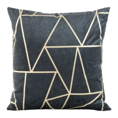 POSZEWKA WELUR VELVET TRÓJKĄTY 45X45 CM GRANATOWA