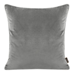 POSZEWKA WELUROWA VELVET 45X45 CM SZARA