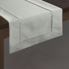 OBRUS bieżnik szeroka listwa 40X180 CM SREBRNY