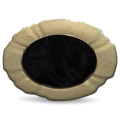 TACA PATERA NACZYNIE OZDOBNE 29X8 CM CZARNA