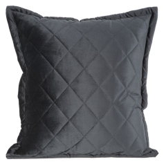 POSZEWKA PIKOWANA WELUR VELVET 60X60 CM CZARNA